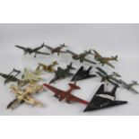 Airfix - A collection of 12 x pre built aircraft kit models in various scales including A10