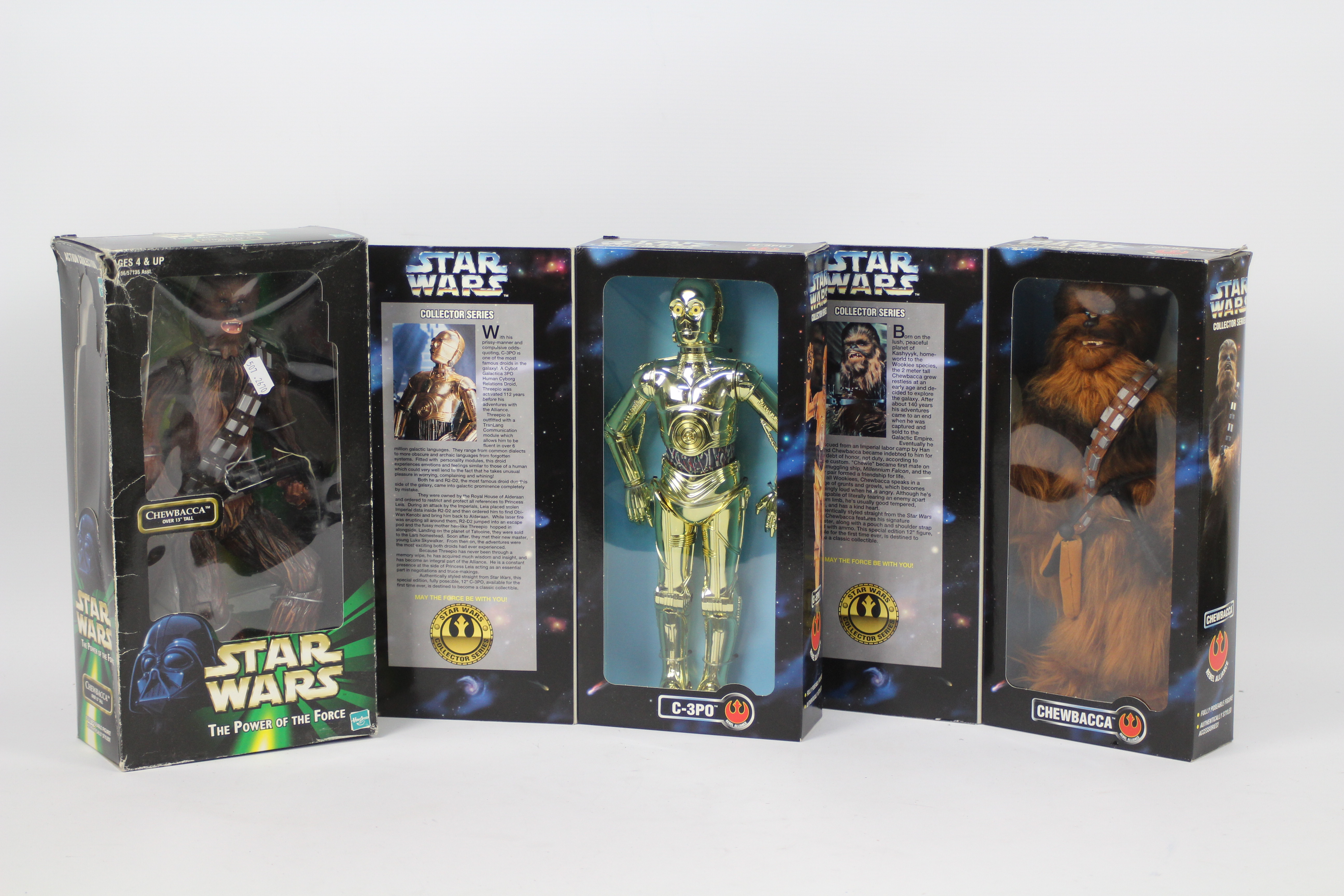 Star Wars, Kenner, Hasbro - Three boxed Star Wars 12" action figures.