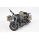 21st Century Toys - An unboxed 21st Century Toys 1:6 scale WW2 German Army Motorcycle & Sidecar