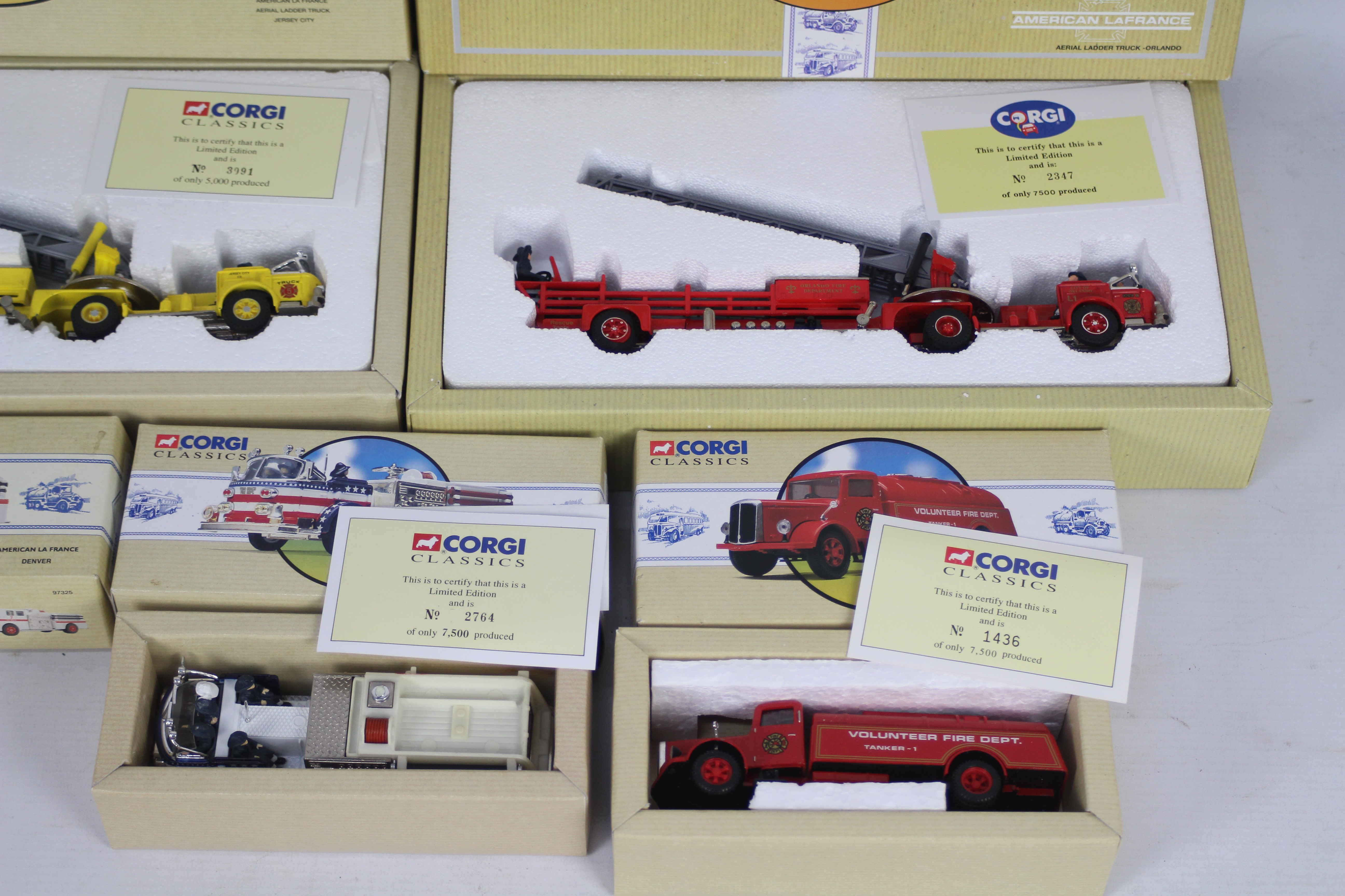 Corgi - 5 x boxed limited edition American LaFrance Fire Trucks in 1:50 scale including # 97398 - Image 2 of 3