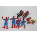 Marvel - Corgi - A selection of 3 Marvel figures and bikes to include: Spider-Man 'Spidey-Bike'