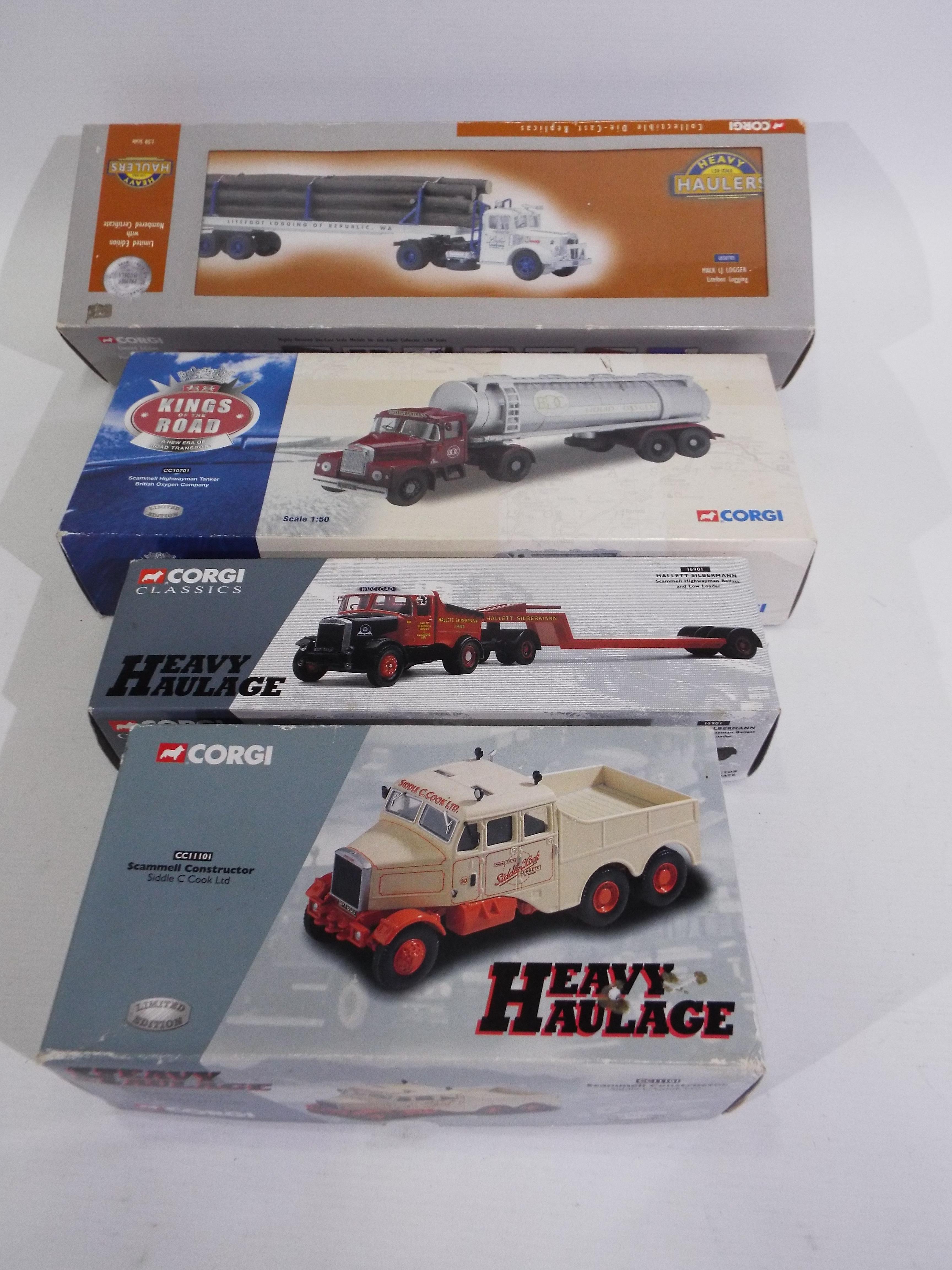 Corgi - Four boxed Corgi diecast trucks from various Corgi series.