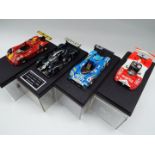 Four 1:43 scale models comprising Provence Moulage Ferrari 333SP Belgium, orange and white livery,