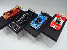 Four 1:43 scale models comprising Provence Moulage Ferrari 333SP Belgium, orange and white livery,