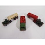 Tri-ang - Minic - 3 x clockwork tinplate lorries, a Milk Tanker,