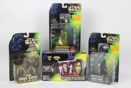 Star Wars, Hasbro - Four carded & boxed Hasbro Star Wars The Power of the Force action figures.