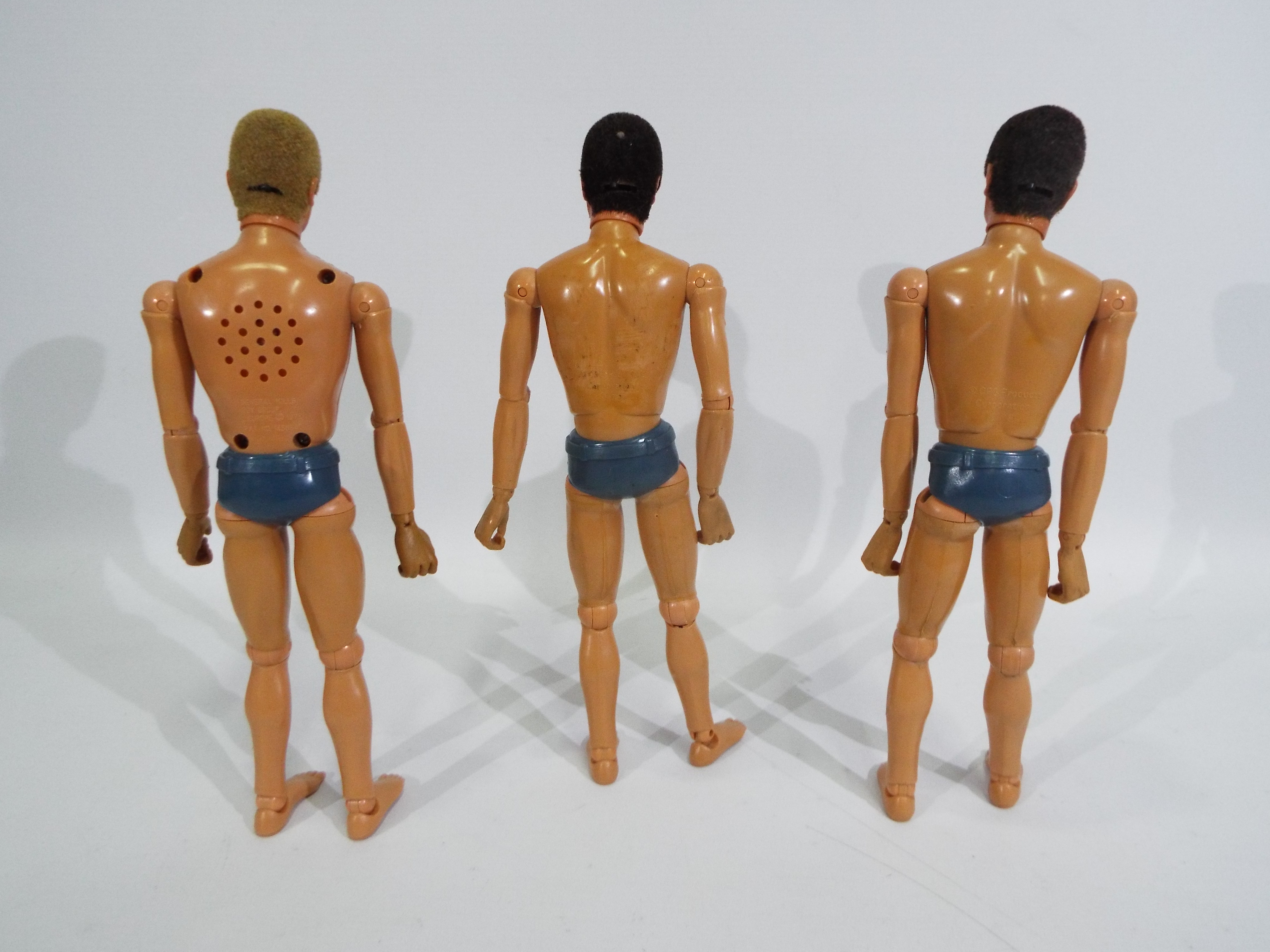 Palitoy, Action Man - Three naked Palitoy 'Eagle-Eye' Action Man flock hair figures. - Image 5 of 8