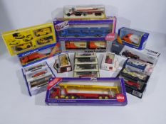 Majorette, Corgi, Siku, Lledo - A boxed group of diecast vehicles in various scales.