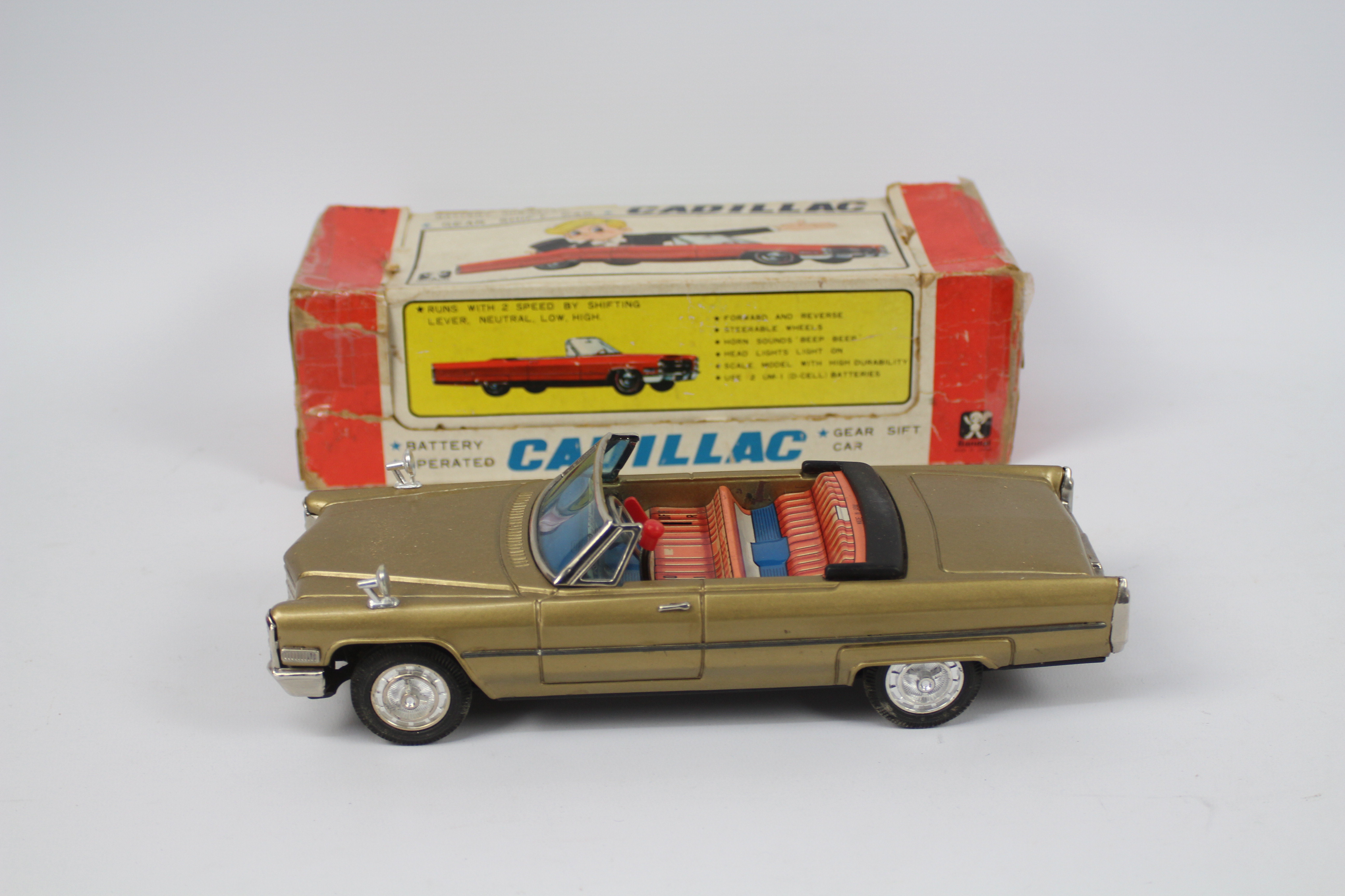 Bandai - A boxed battery powered pressed metal Cadillac Gear Shift Car # 4102. - Image 5 of 5