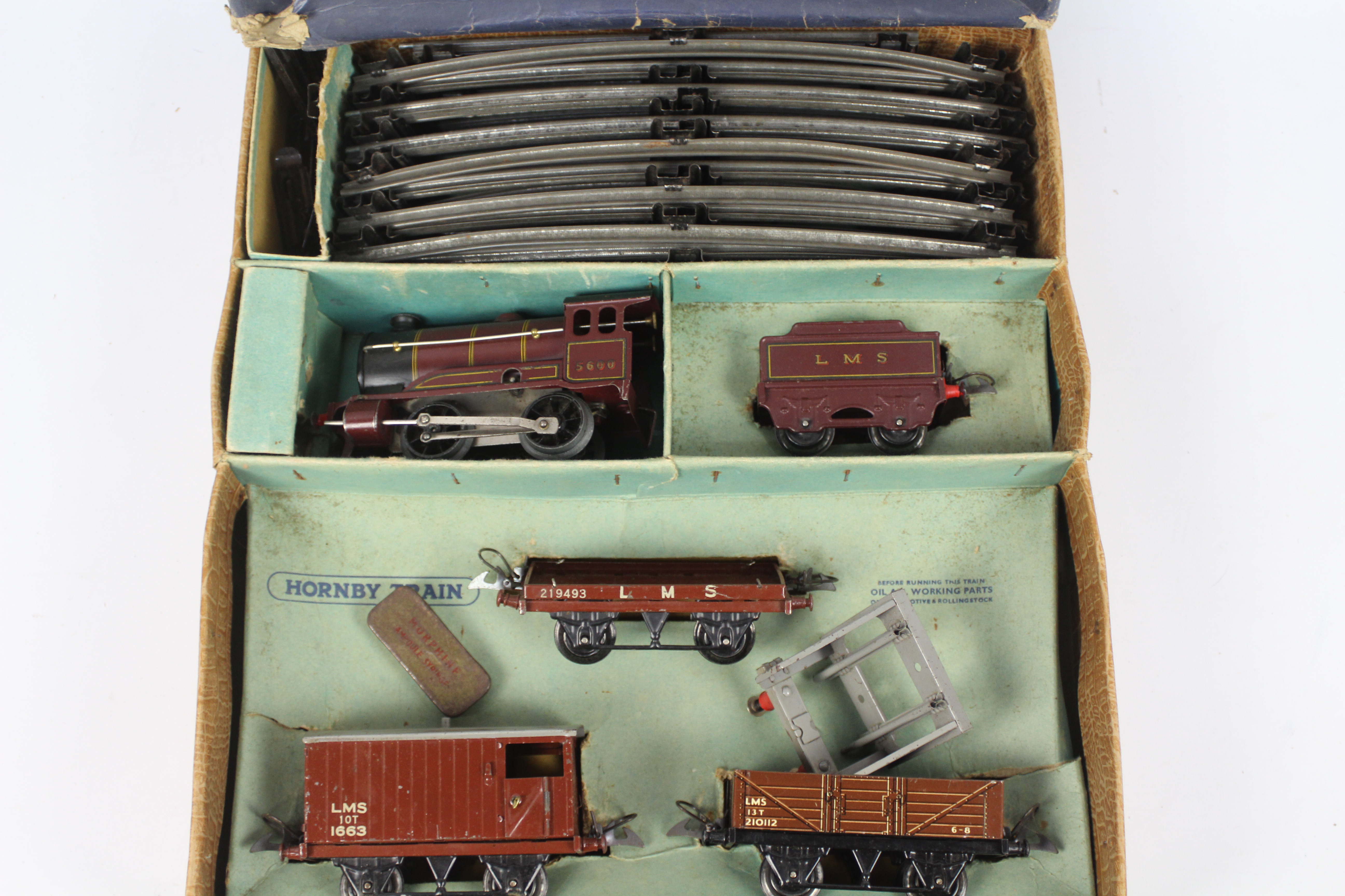 Hornby - A boxed Hornby #601 O gauge Clockwork Goods Train Set. - Image 2 of 6