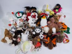 Ty Beanie - 36 x Beanie Baby soft toys - Lot includes a 'Hippie' Beanie Baby rabbit,