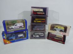 Corgi - 8 x boxed and plastic cased Corgi cars and buses - Lot includes a 1:76 limited edition