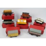 Hornby - A boxed collection of seven items of Hornby O gauge rolling stock.