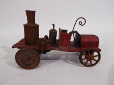 Bing - A rare early Bing tinplate Fire Engine with mechanical water pump.