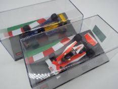 F1 Formula One - two 1:43 scale models comprising Tyrrell # 018, 1989 as driven by Jean Alesi,