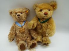 Steiff - two mohair Bears made by Steiff exclusively for Danbury Mint, 2001 and 2002,