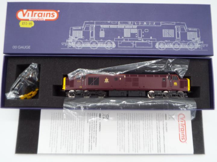 ViTrains - an HO scale class 37 diesel electric locomotive op no 37 416 maroon livery with yellow