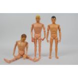 Hasbro, Palitoy, Cotswold - Three naked 12” action figures.