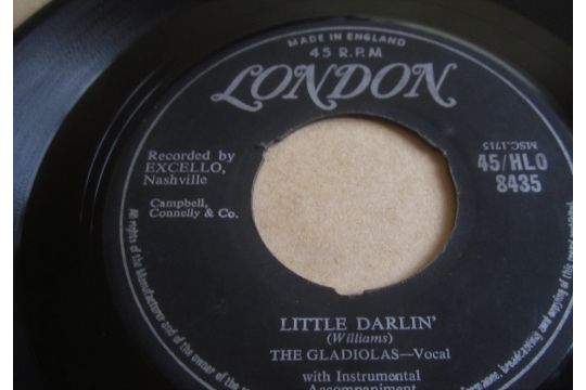 MUSIC - SINGLE 45 THE GLADIOLAS LITTLE DARLIN'/SWEETHEART PLEASE DON'T GO