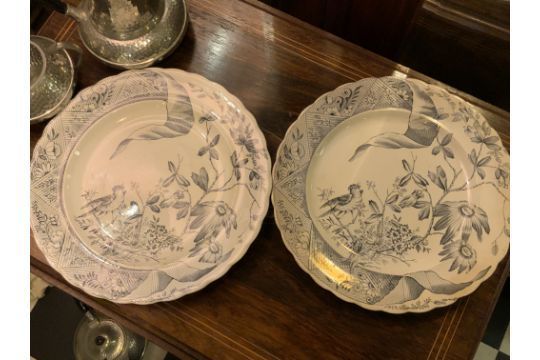 PAIR OF 19TH CENTURY DAVENPORTS JAVA PATTERN PLATES