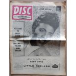 MUSIC - DISC WEEKLY 31/01/1959 SIGNED BY LITTLE RICHARD