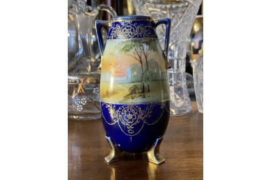 ORIENTAL CERAMICS - HAND PAINTED 20TH CENTURY NORITAKE VASE