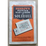 BURROW'S VINTAGE MAP AND GUIDE OF SOLIHULL WITH POINTER