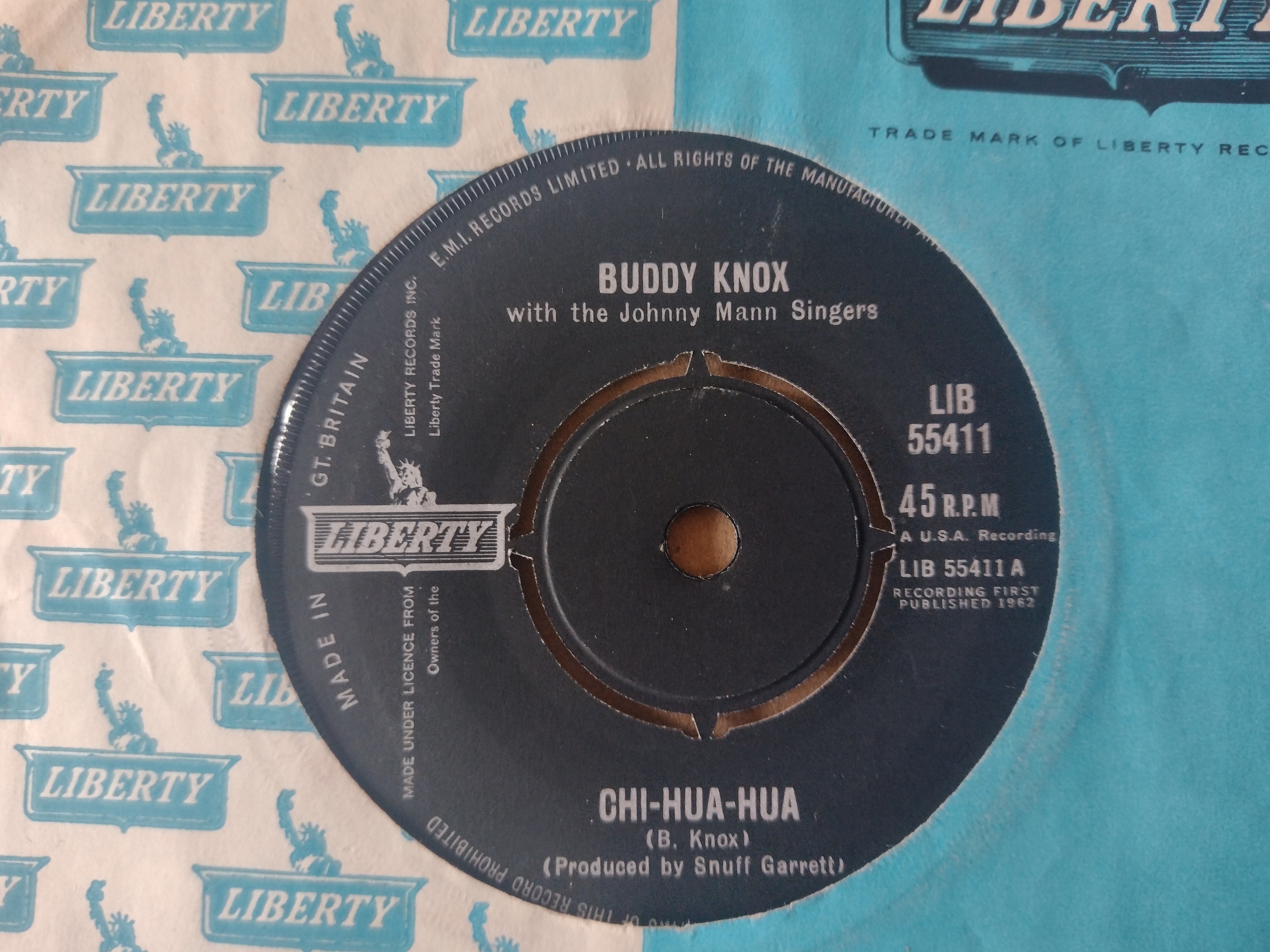 MUSIC 45 RPM RECORD - BUDDY KNOX CHI-HUA-HUA / OPEN