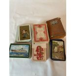 4 PACKS OF EDWARDIAN PICTURE BACK PLAYING CARDS