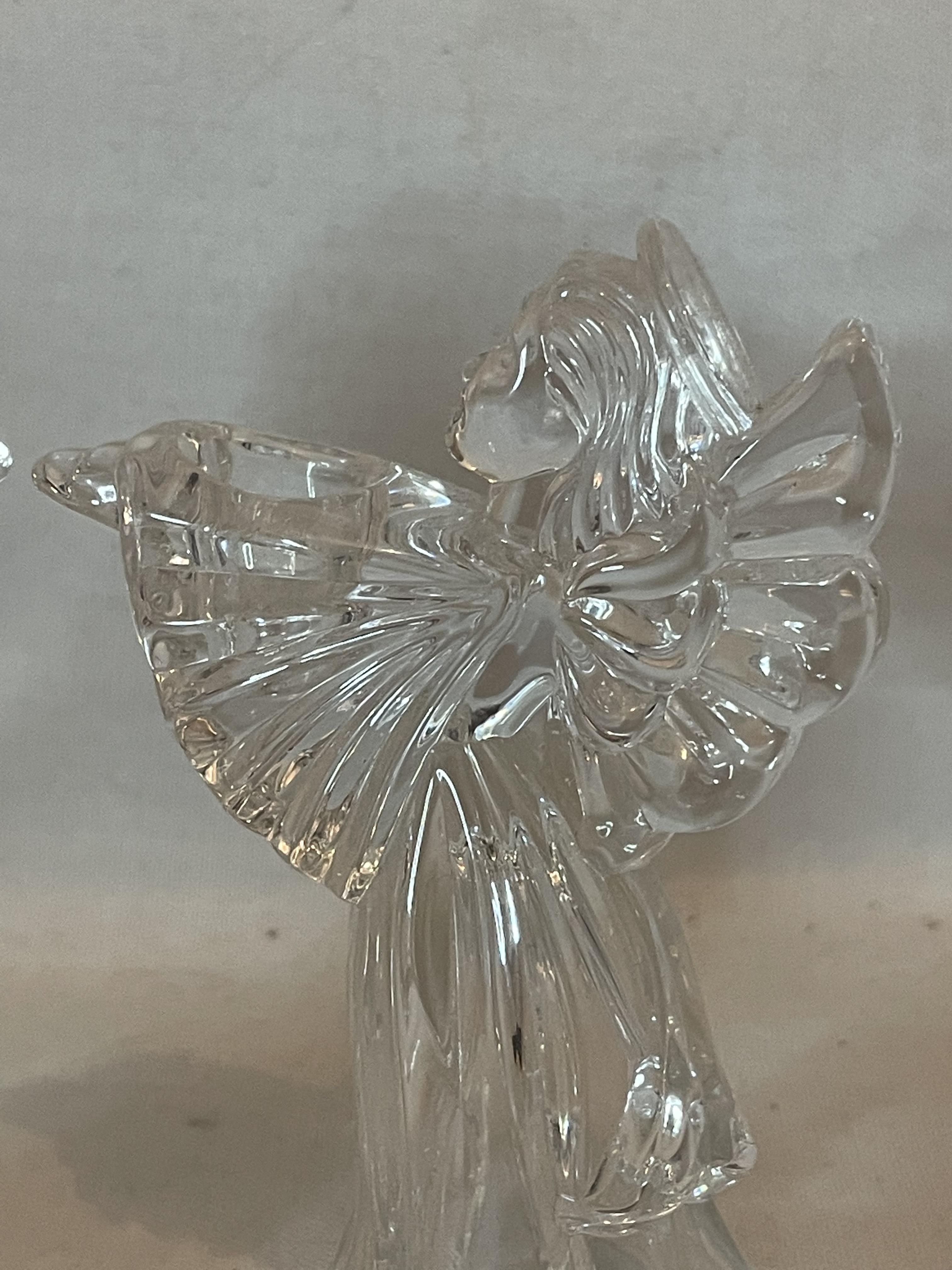 PAIR OF WATERFORD CRYSTAL ANGEL DWARF CANDLESTICKS - Bild 2 aus 3