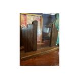 ART DECO - LARGE PAIR OAK FAN SHAPE PHOTO FRAMES