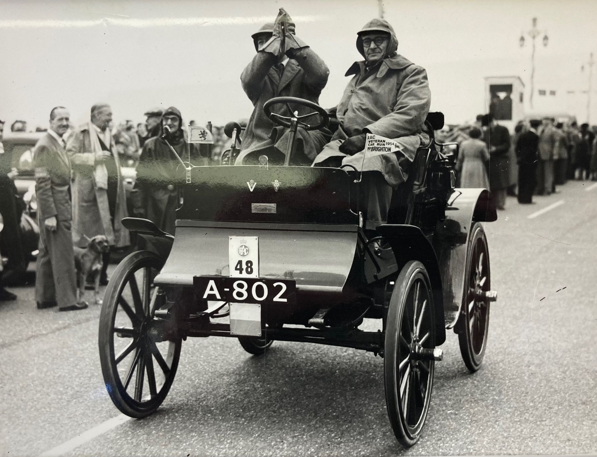 AUTOMOBILIA -- VETERAN CAR RUNS. Lot containing 34 press photos related to veteran