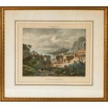 ITALY -- "RUINES du theatre de Taormina". (c. 1825). Handcold. lithogr. after Michallon