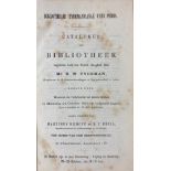 AUCTION CATALOGUES -- TYDEMAN, H.W., Catalogus der Bibliotheek nagelaten door./Bibliothecæ Tydemanni