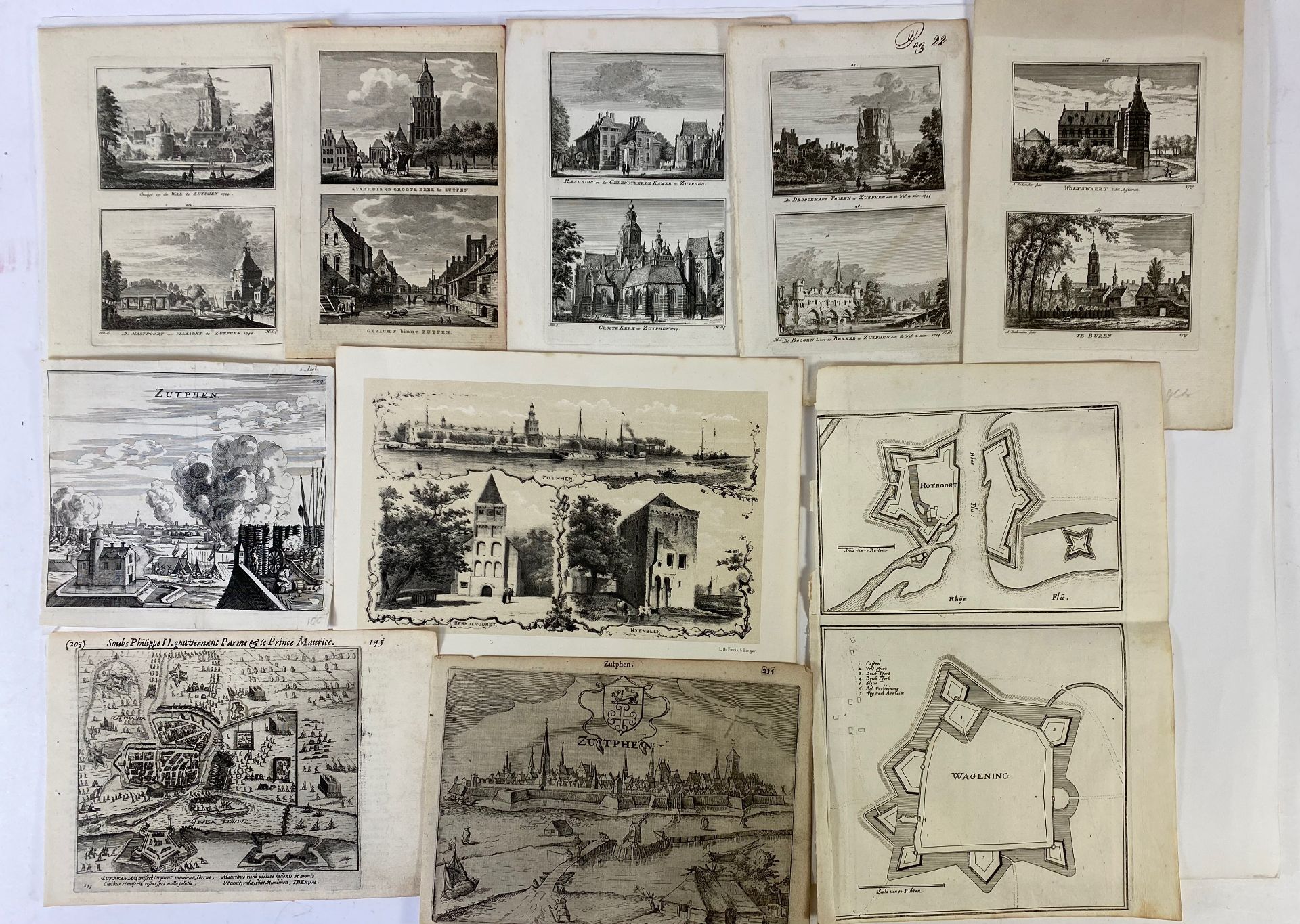 LOW COUNTRIES -- GELDERLAND -- COLLECTION of 69 engr./lithogr. views, portrs., plans of