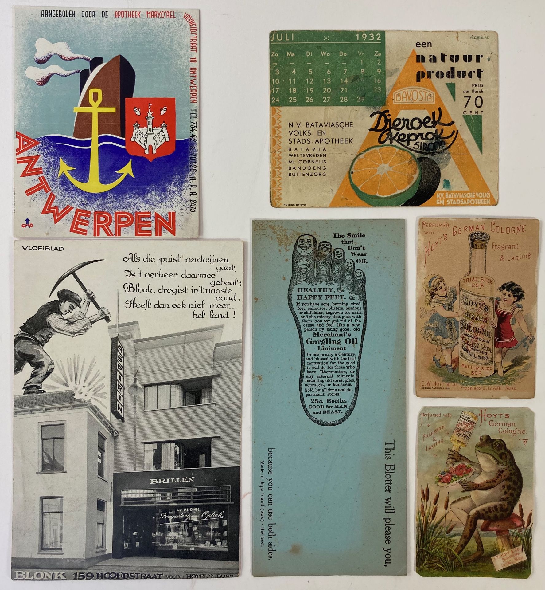 BLOTTING PAPERS, Collection of c. 150 "vloeibladen", pocket calendars, and other advertising