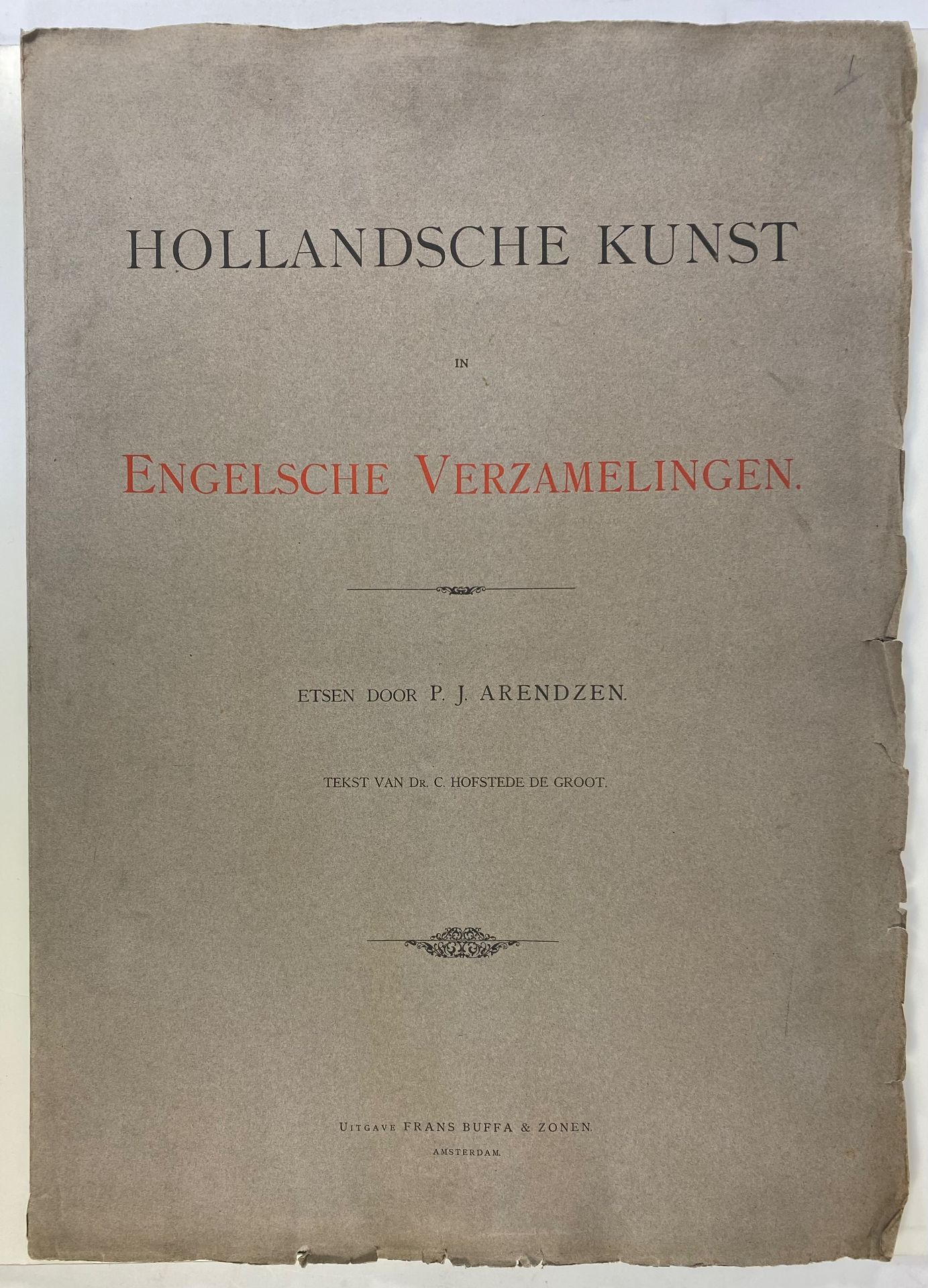 HOFSTEDE DE GROOT, C. Hollandsche kunst in Engelsche verzamelingen. Amst., F. Buffa - Bild 2 aus 2