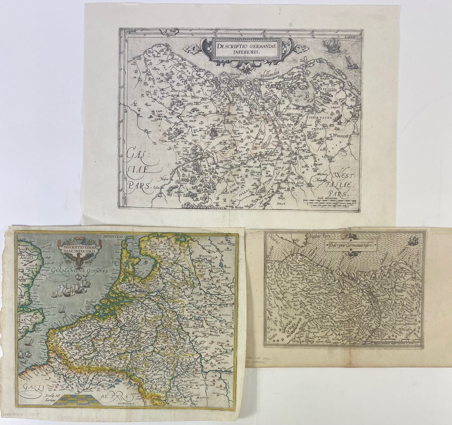 LOW COUNTRIES -- "DESCRIPTIO GERMANIAE INFERIORIS". (From Guicciardini 1581/82). Engr. map. 235