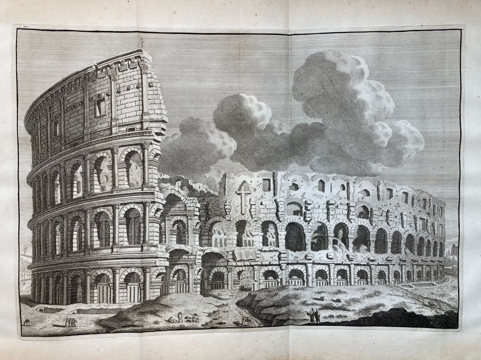 ROME -- (OVERBEKE, B. ab. Reliquiæ antiquæ urbis Romæ. Amst., J. Crellius, 1708 - Bild 2 aus 3