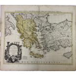 GREECE -- "CARTE de la GRECE (…)". Amst., Covens & Mortier, (c. 1730). Engr. map