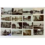 DELFT -- COLLECTION of c. 1700 cold. and plain picture postcards of Delft