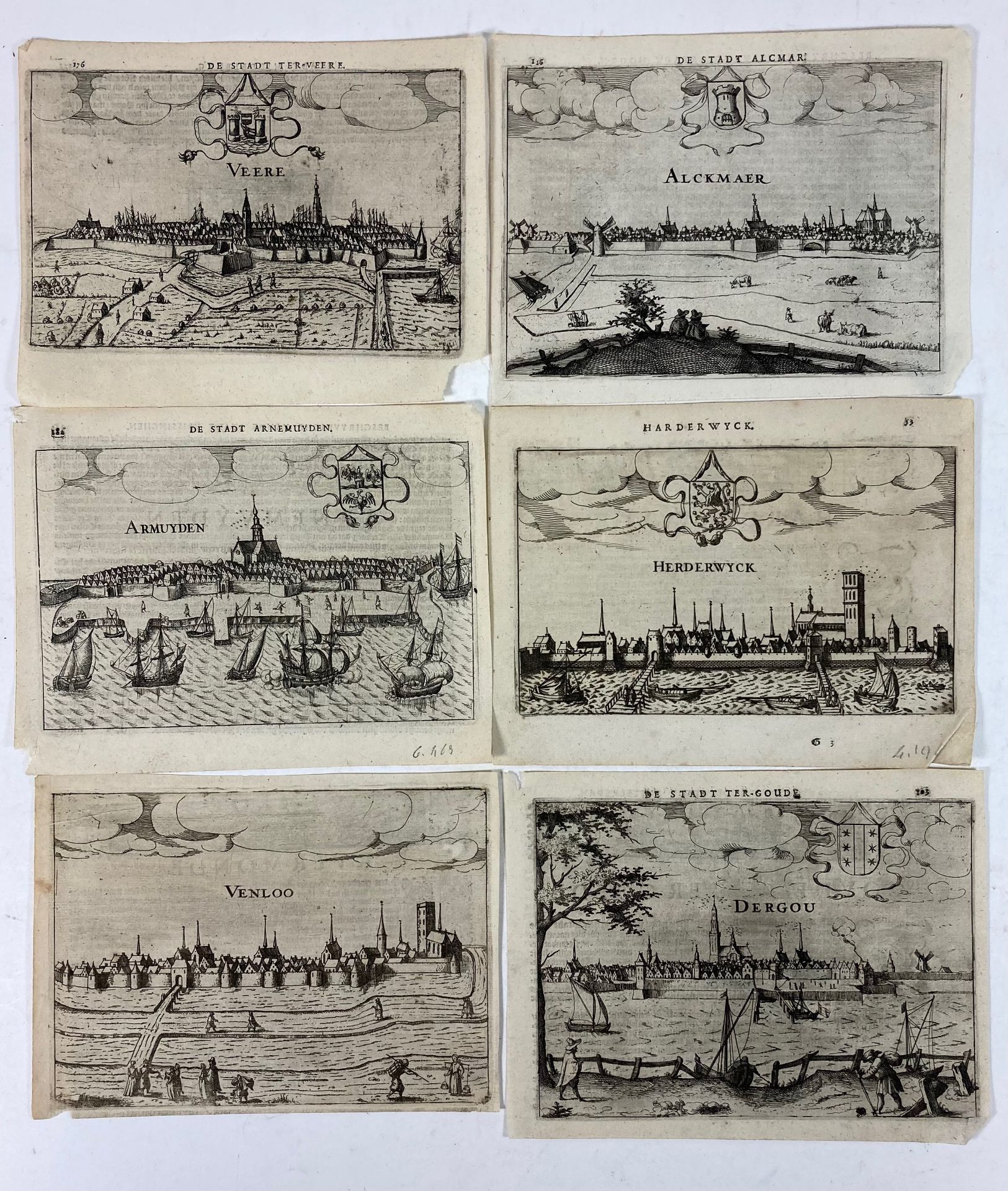 LOW COUNTRIES -- COLLECTION of 78 topographical views & plans, primarily of Dutch (also - Bild 2 aus 2