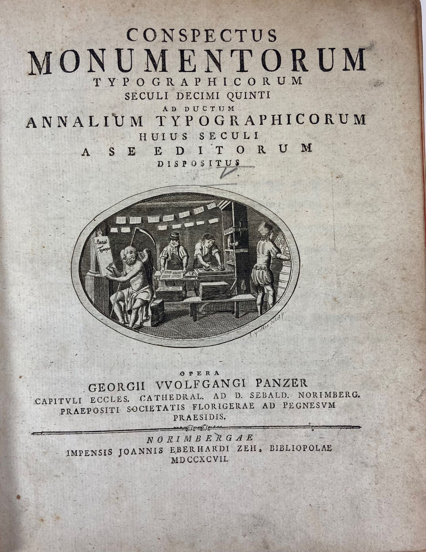 PANZER, G.W. Conspectus monumentorum typographicorum seculi XV ad ductum annalium typographicorum hu