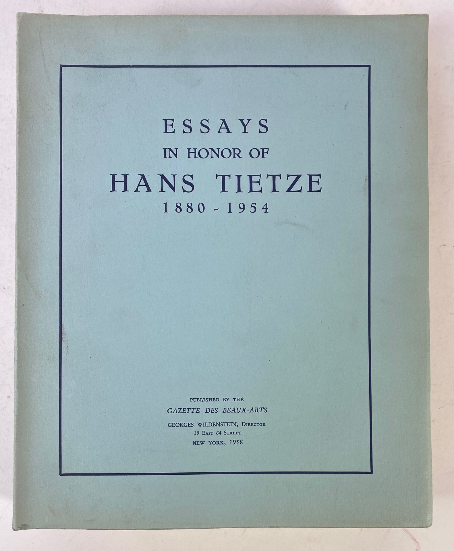 GOMBRICH, E., J.S. HELD & O. KURZ, dir. Essays in honor of Hans