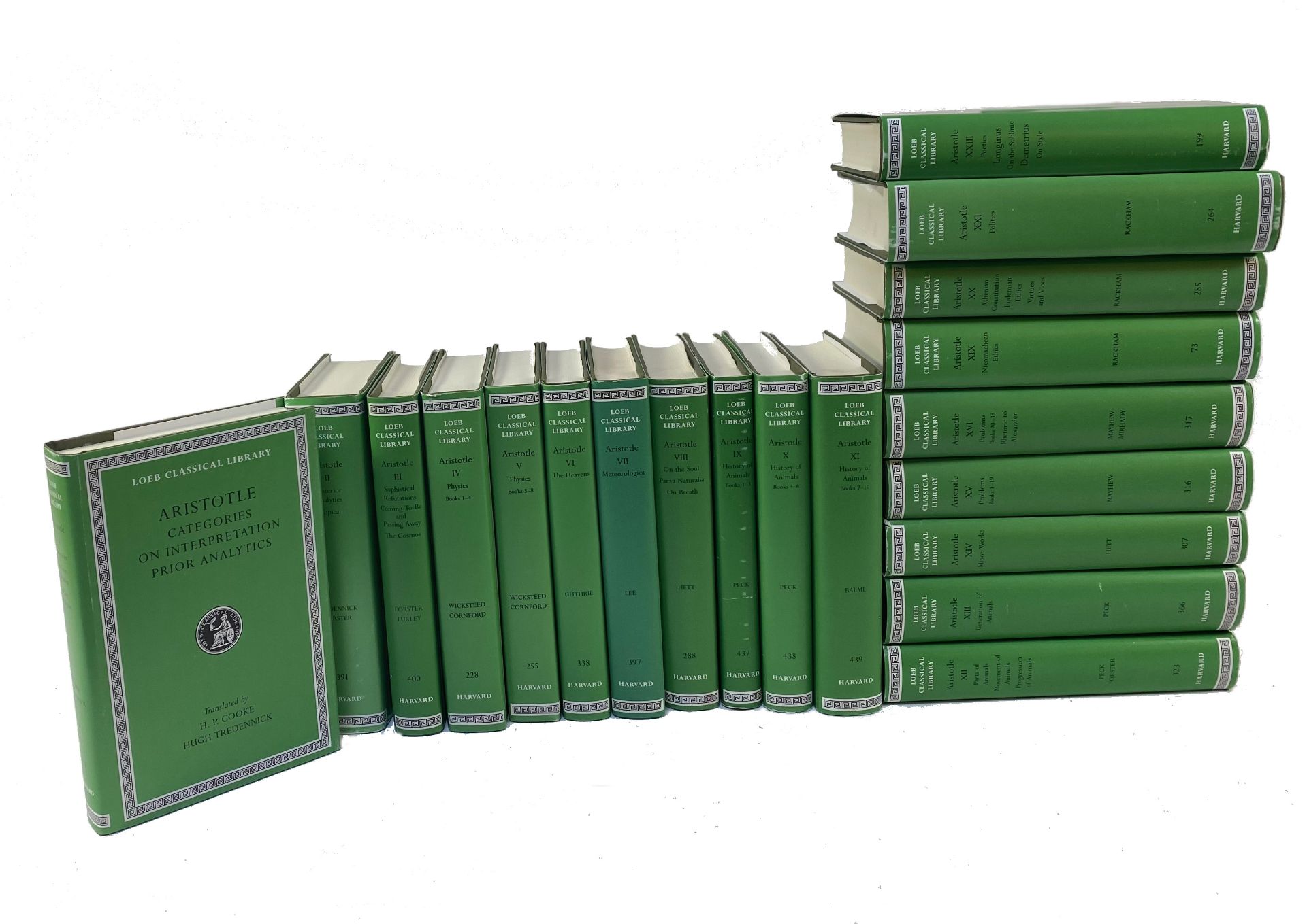 LOEB CLASSICAL LIBRARY -- ARISTOTELES. (Works). (Ed.) by H.P. Cooke, E.S. Forster, W.K.C