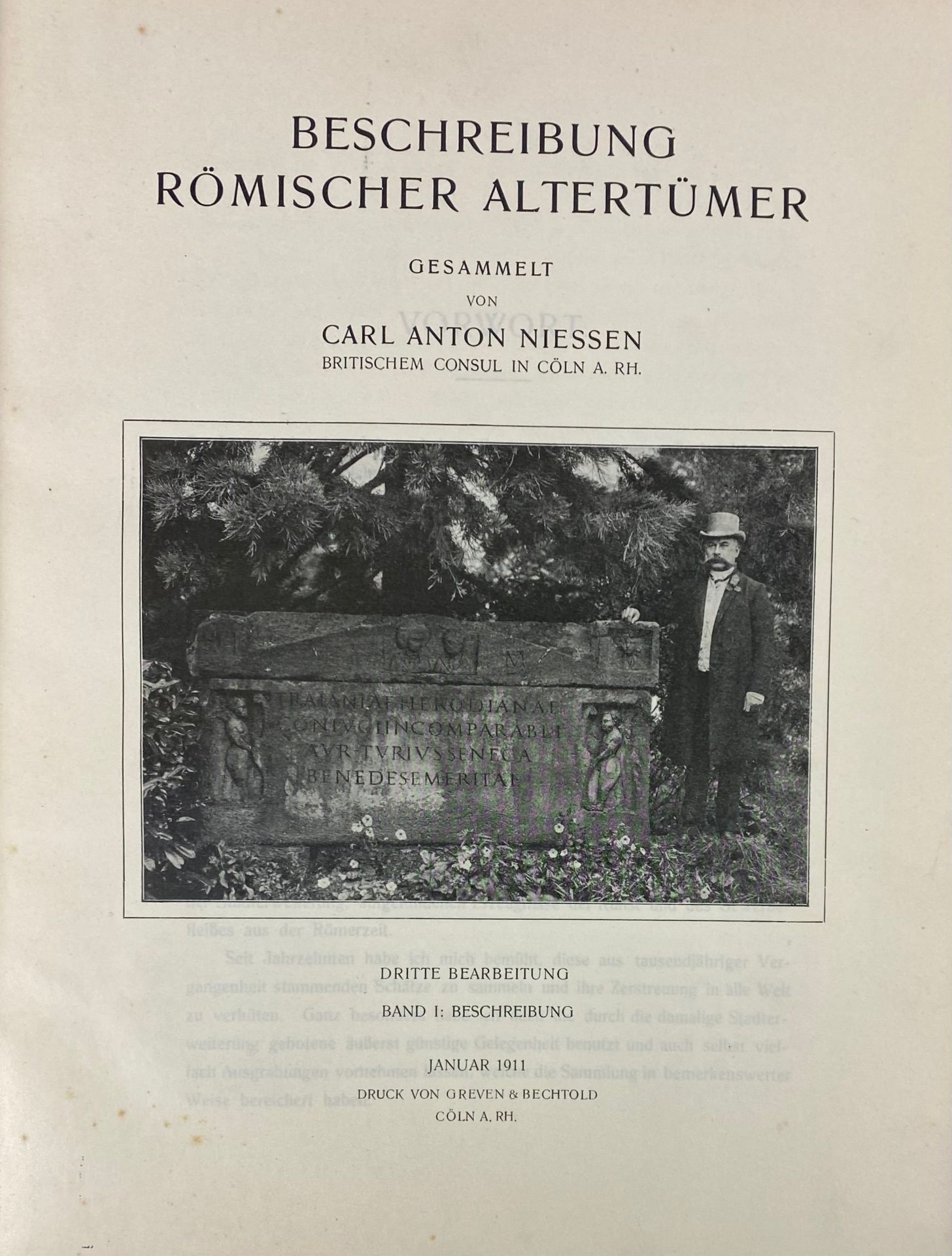 NIESSEN, C.A. Beschreibung römischer Altertümer. 3. Bearb. Cologne, 1911. 2 vols. xxiii - Bild 3 aus 3