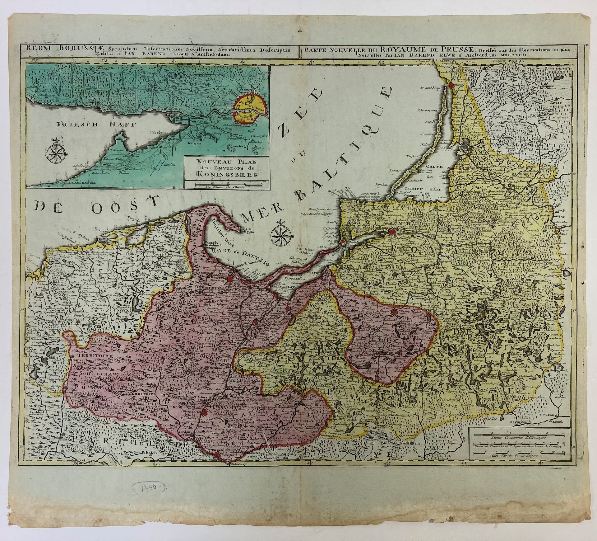 BALTIC SEA -- "DUCATUS POMERANIÆ novissima Tabula (…)". Nuremberg, J.B. Homann, n.d. (c. 1720 - Bild 2 aus 2