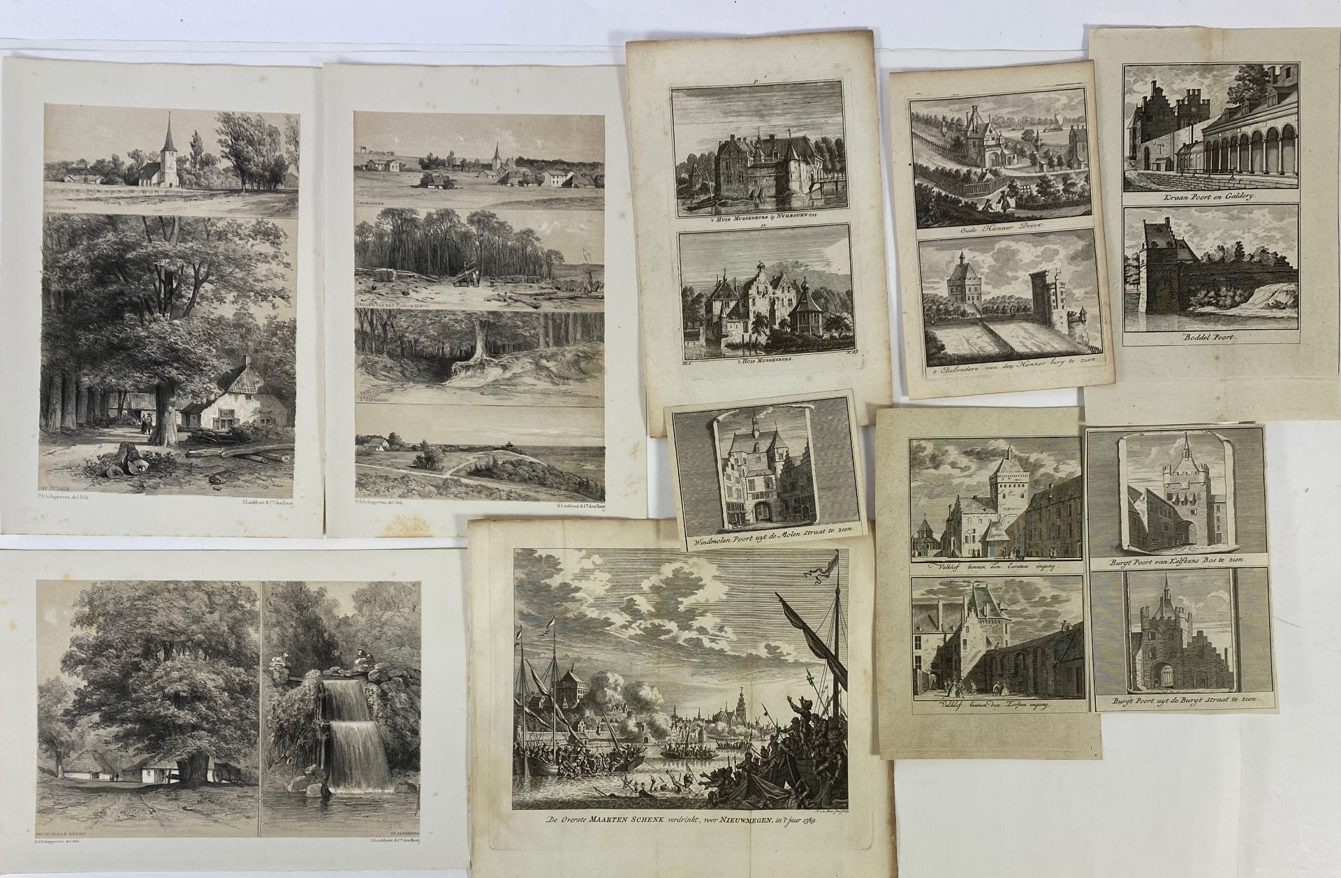 LOW COUNTRIES -- GELDERLAND -- COLLECTION of 71 engr./lithogr. views, portrs., plans of