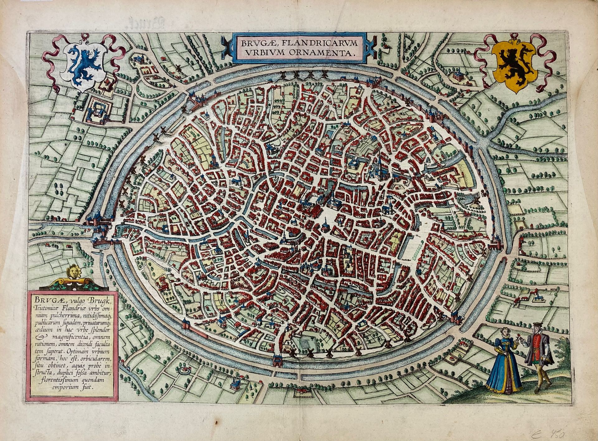 BELGIUM -- "BRUGÆ, Flandricarum Urbium Ornamenta". (Cologne, Braun & Hogenberg, n.d., c. 1610). Cold