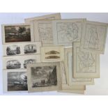 LOW COUNTRIES -- DRENTHE -- COLLECTION of 15 lithogr. maps, cold. in outlines, taken